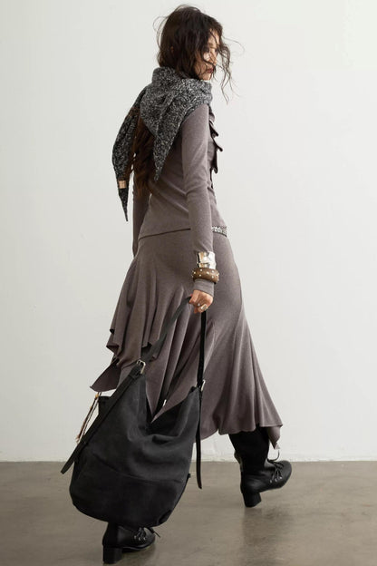 Classical Pleated Patchwork Skirt Set-Up