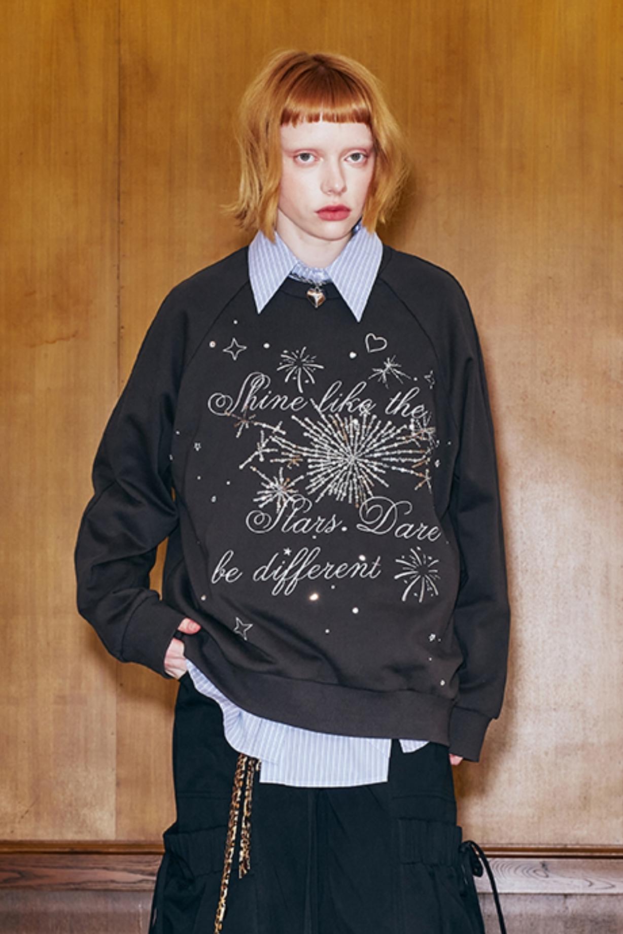 Fireworks Ambiance Draped Sweatshirt