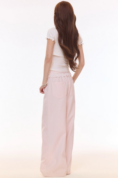 Ribbed Knit Cardigan Pants Set-Up