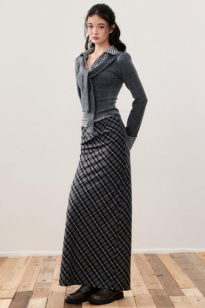 Patchwork Knit Strappy Top