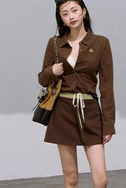 Maillard Cotton Linen Slim Shirt