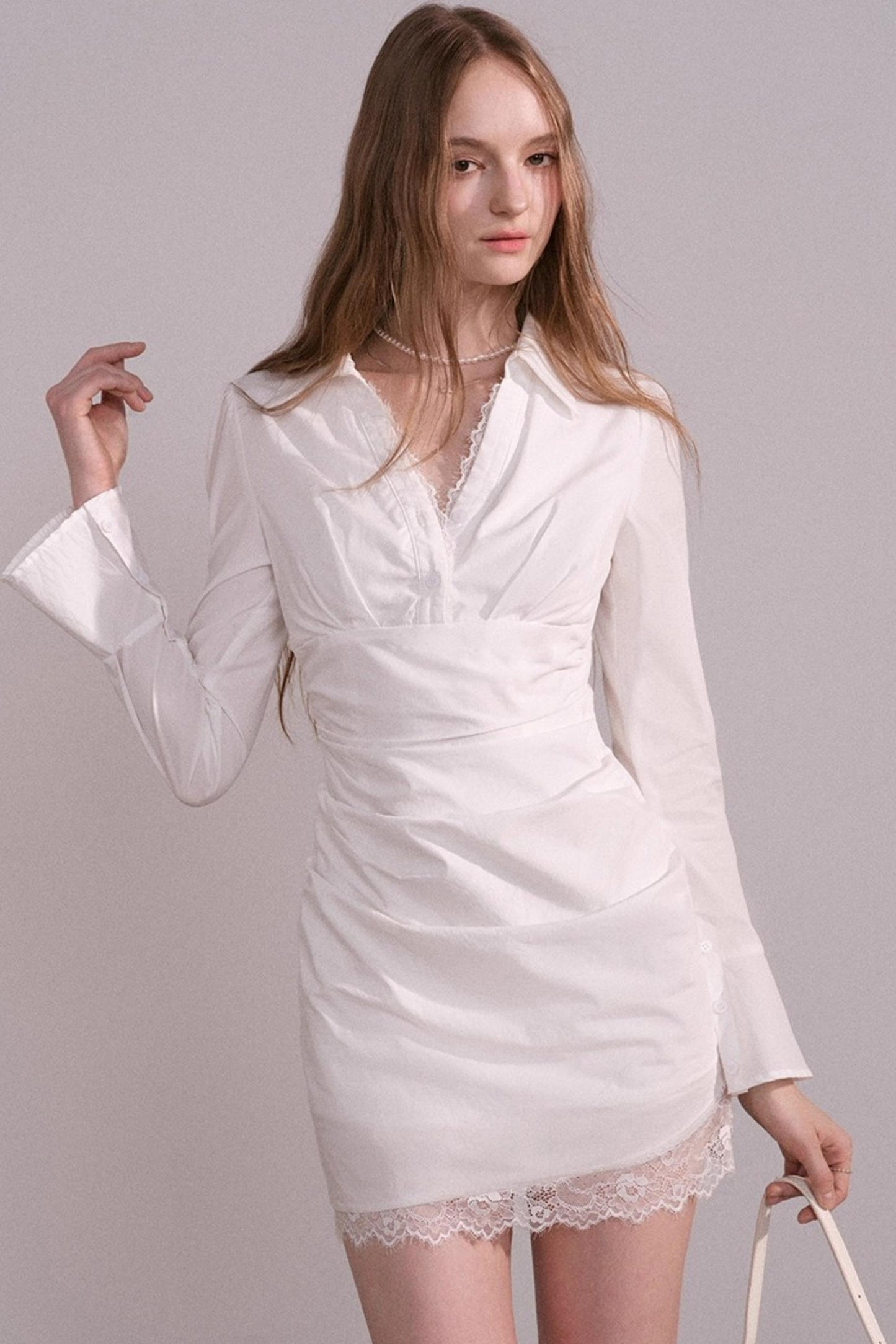 High End Waist Long Sleeve Dress