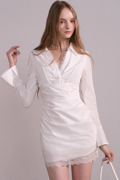 High End Waist Long Sleeve Dress