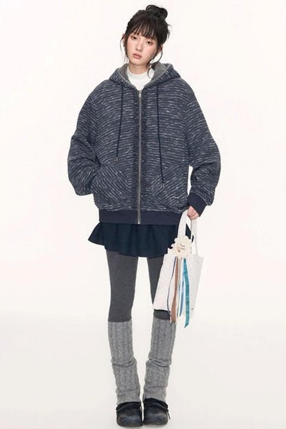 Fungus Edge Lambswool Hooded Cardigan