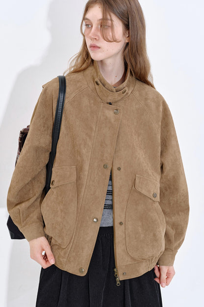 Retro Suede Quilted Jacket