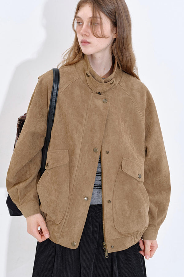 Retro Suede Quilted Jacket