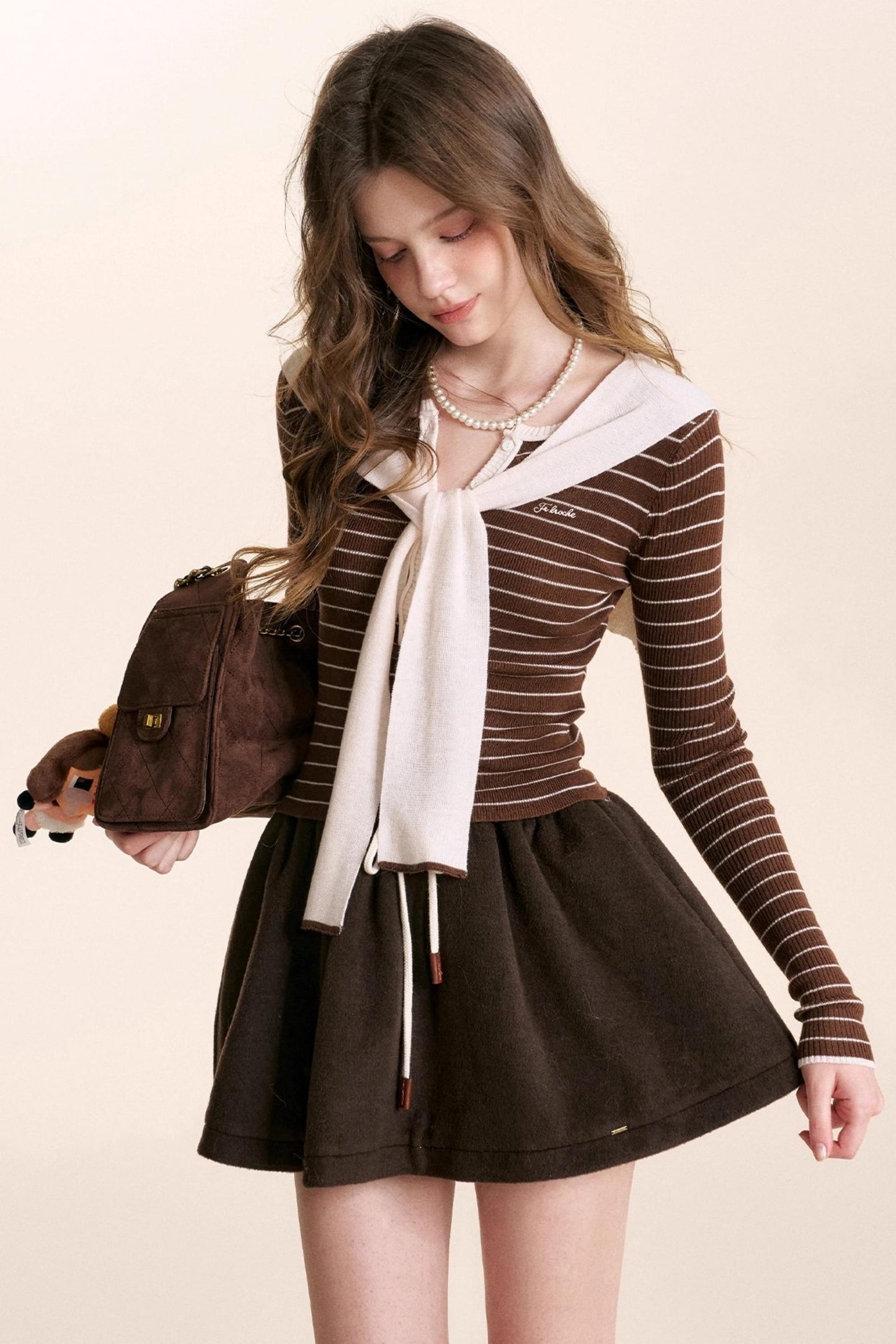 Navycore Wool Blend Knit Top