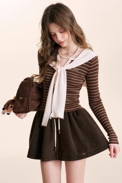 Navycore Wool Blend Knit Top