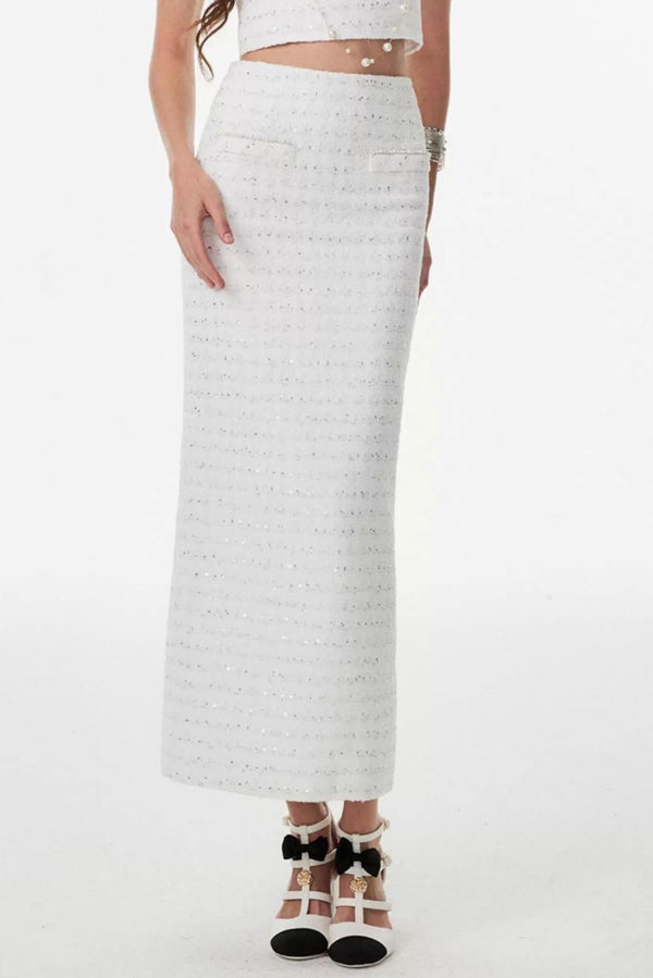 White Small Fragrance Three-Piece Slimming Jacket Set-Up