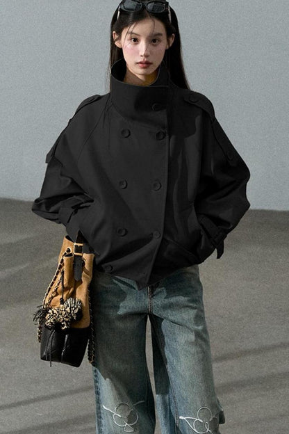 Rise Collar Trench Coat