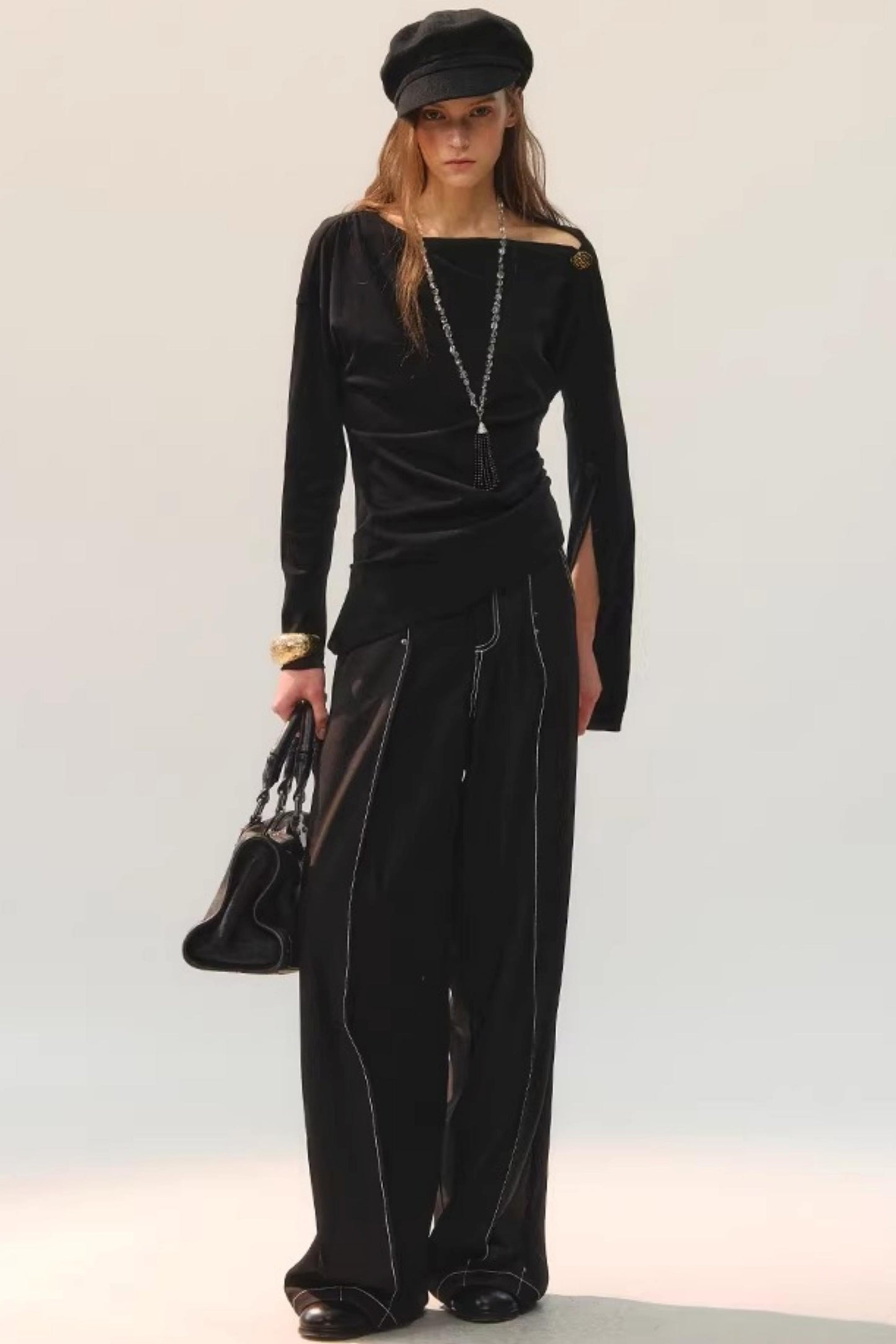 Golden Button Closure Top