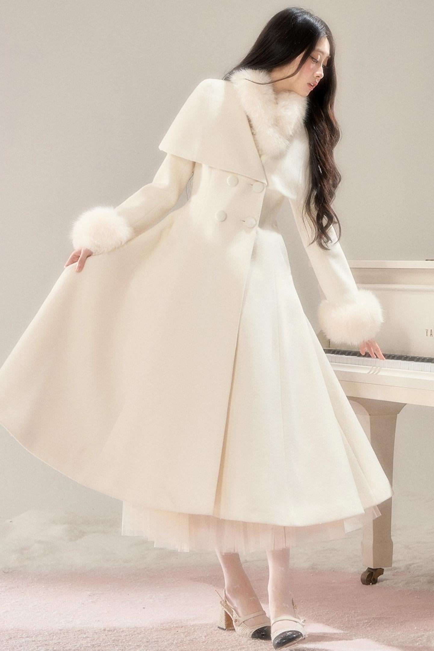 Handwritten Moonlight Wool Coat