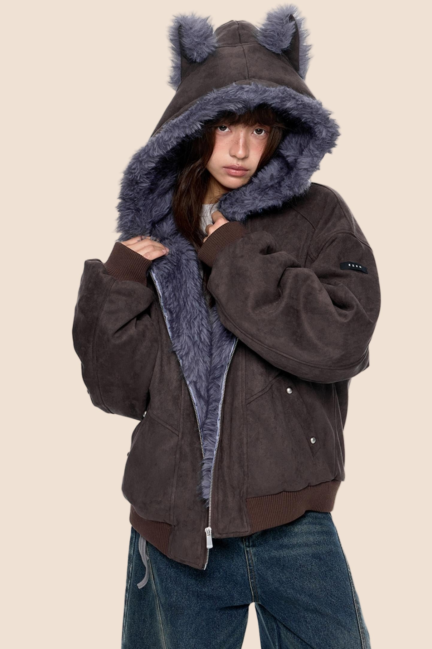 Soft Suede Chain Jacket