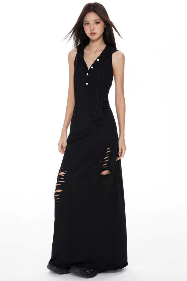 Knitted Hooded Dress