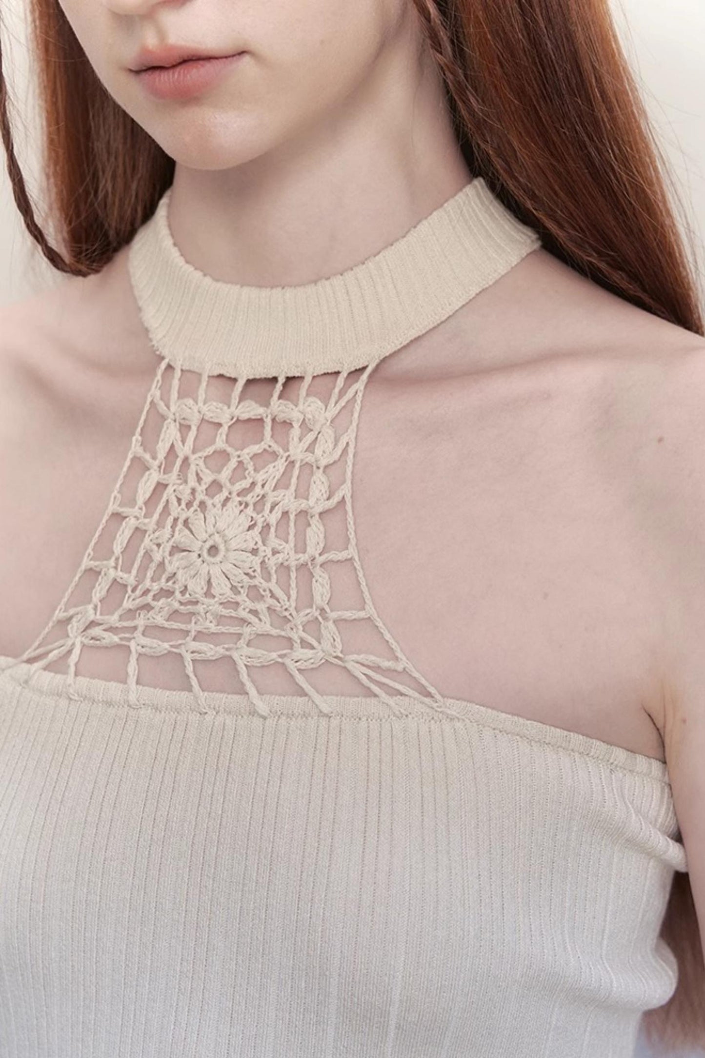 Weave Knit Bustier Top