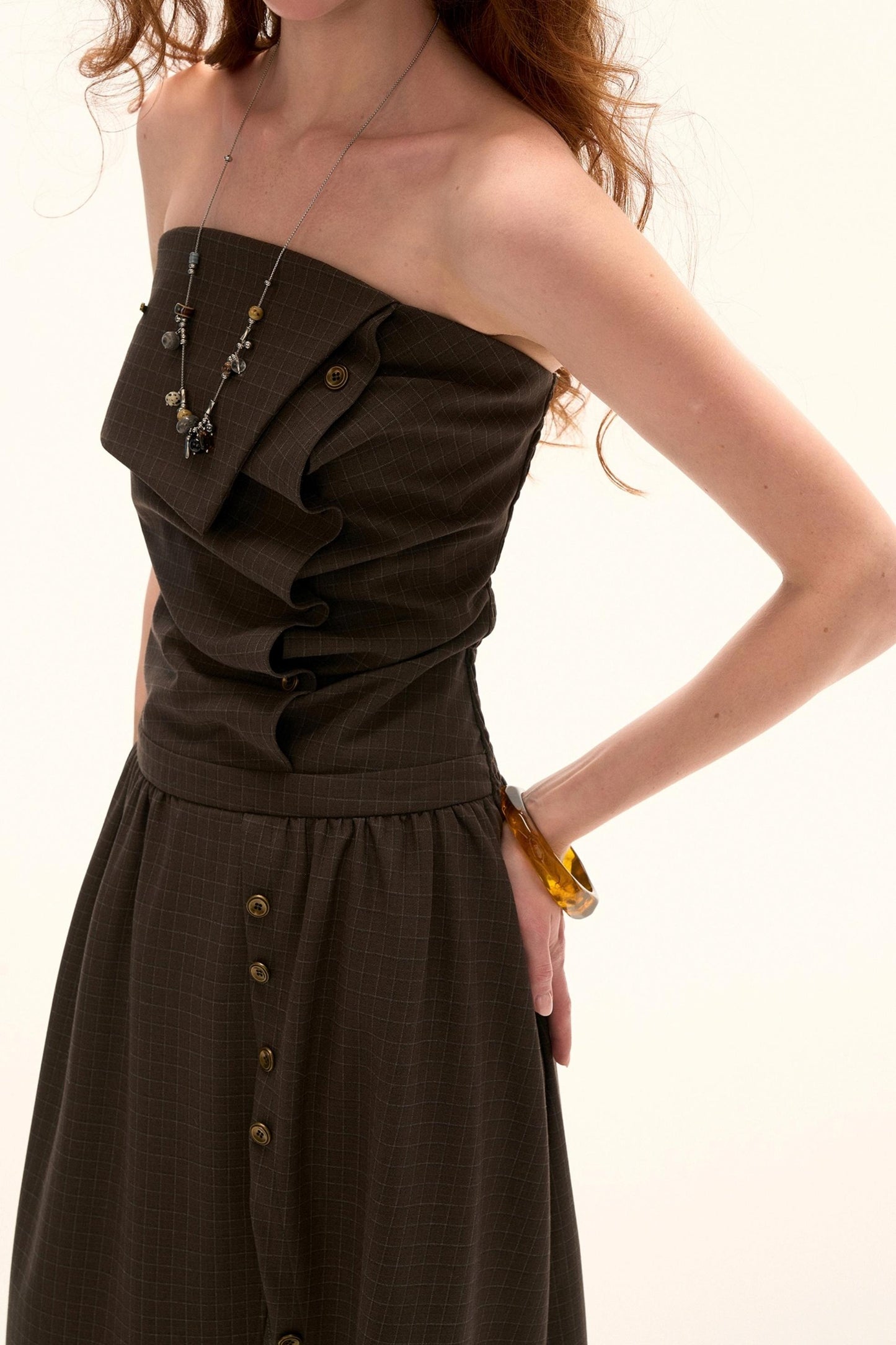 Retro Layered Slimming Dress