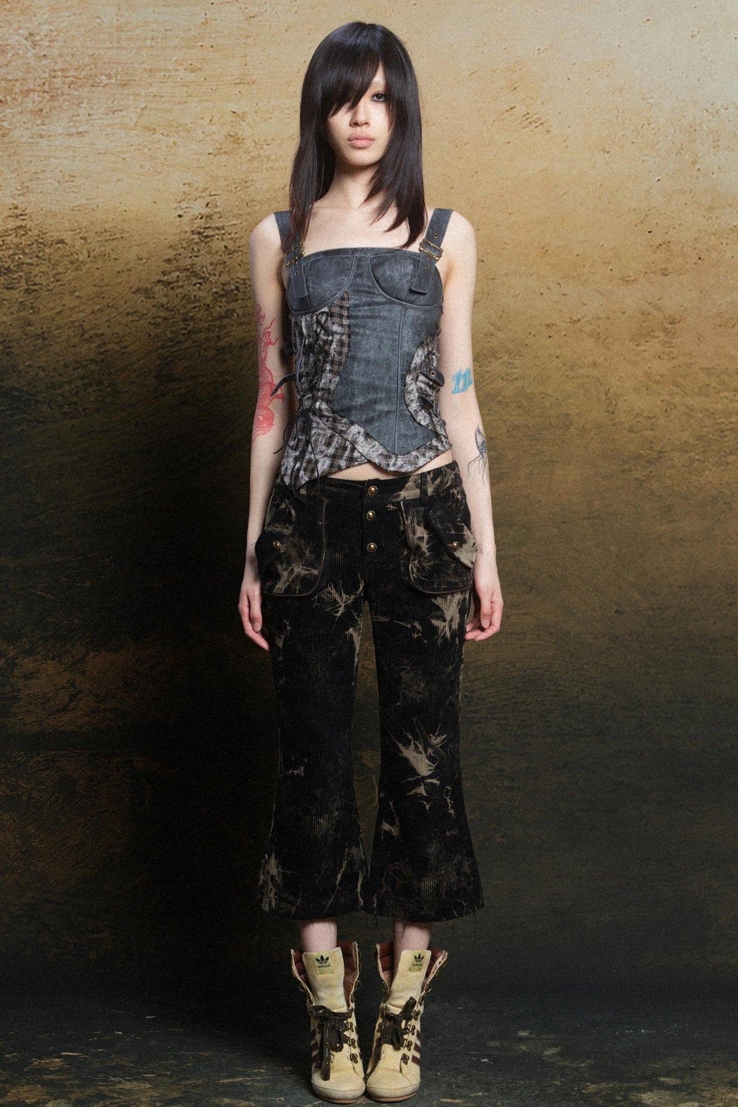 Tight Check Crop Top