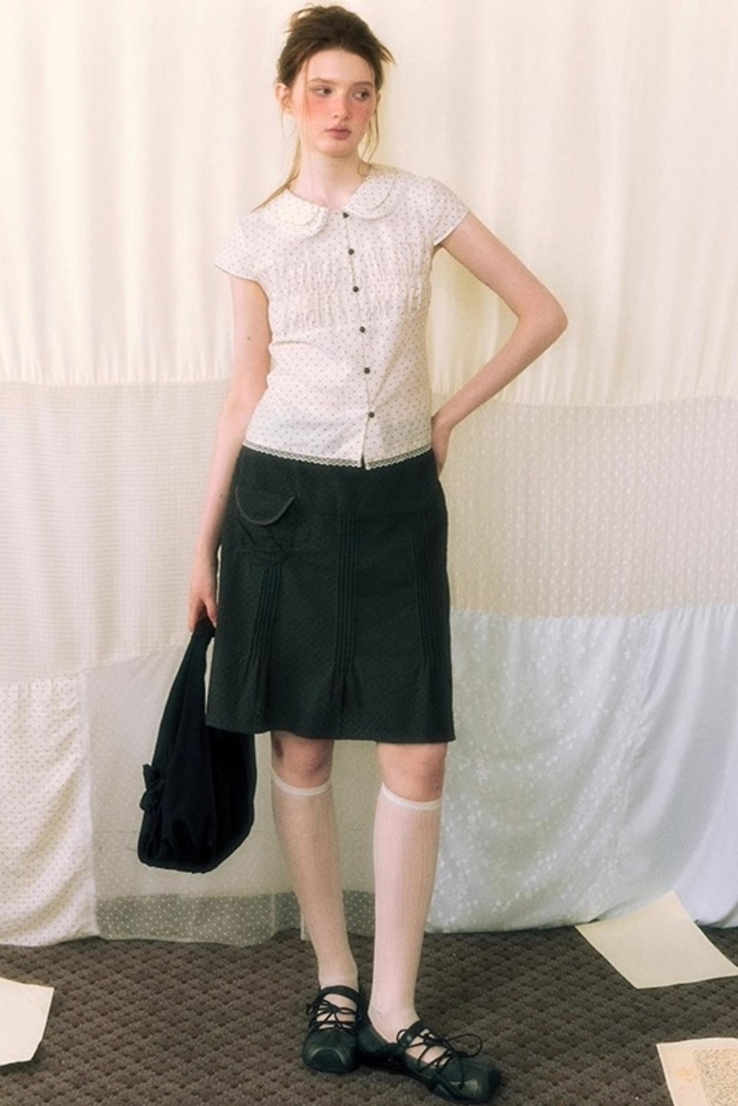 Nap Dot Mesh Culottes Set-Up