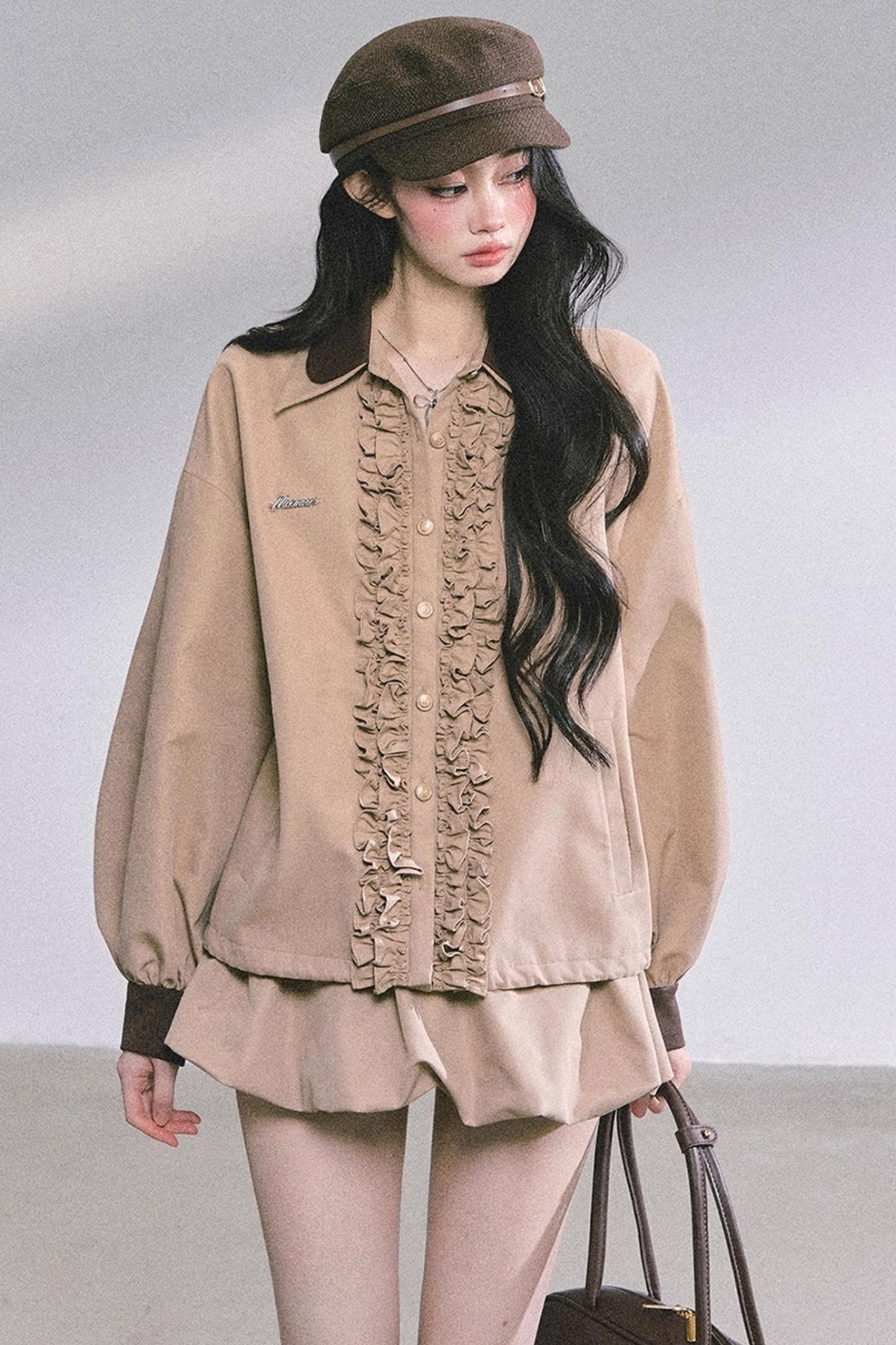 Autumn Two-Piece Jacket Skirt Set-Up