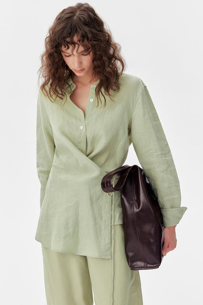Mint Linen Shirt Pants Set-Up