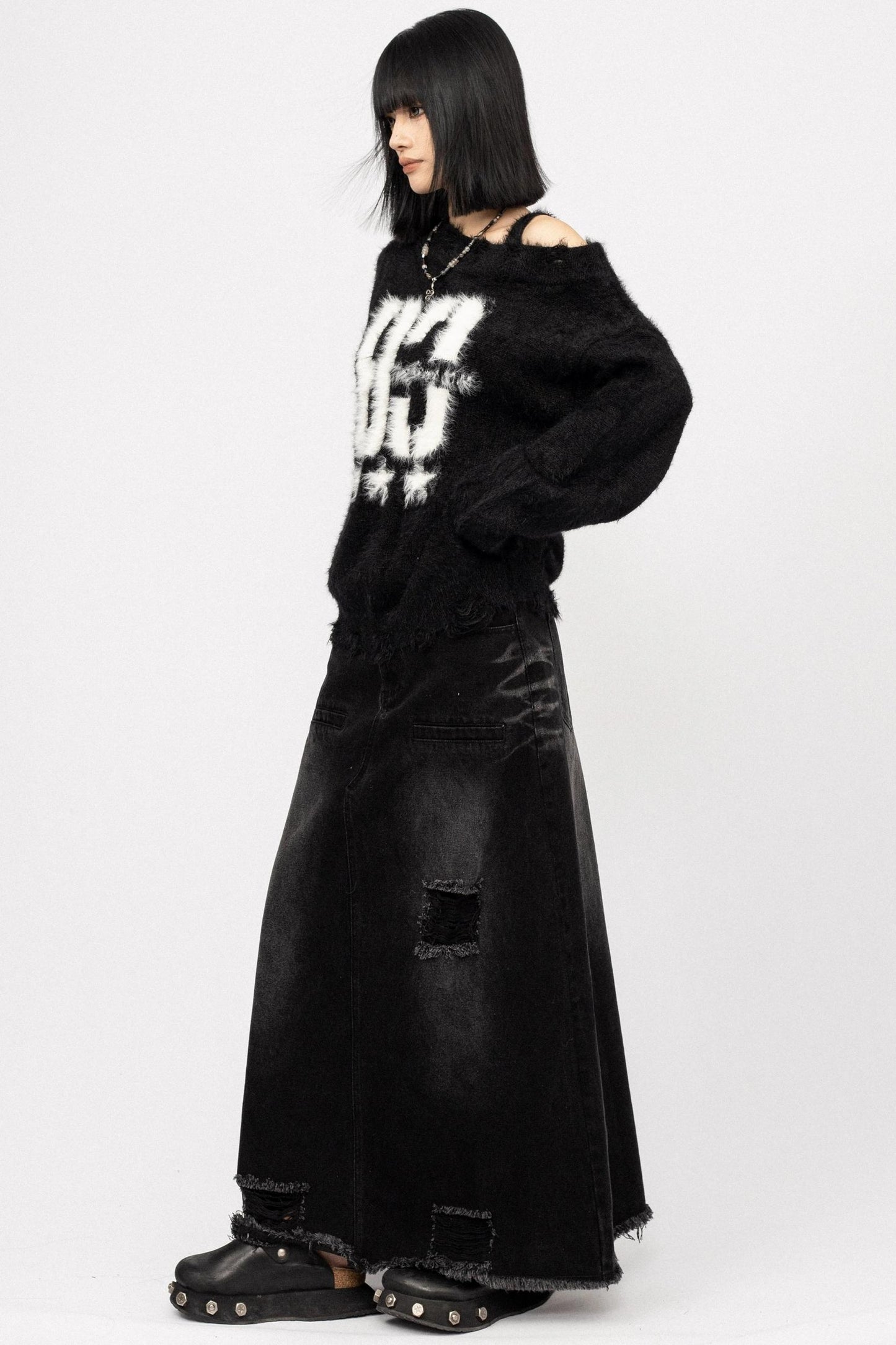 Vintage Crew Neck Knit Sweater