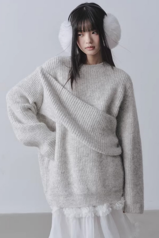 Morning Mist Patchwork Sweater