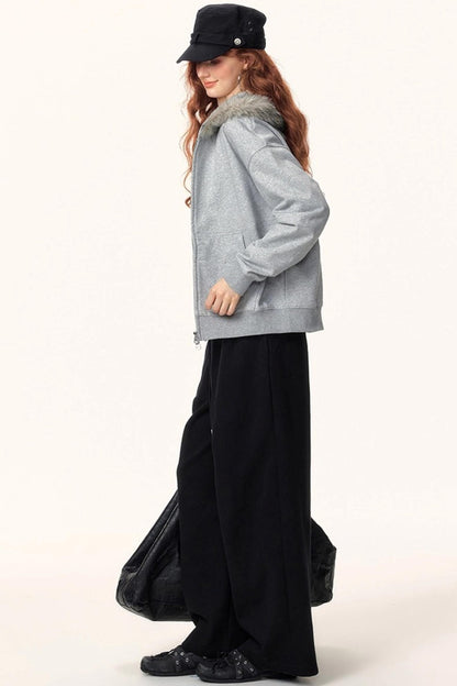 Winter Hooded Fur Collar Jacket