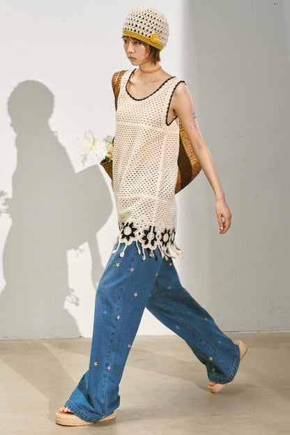 Chic Crochet Lace Midi Top