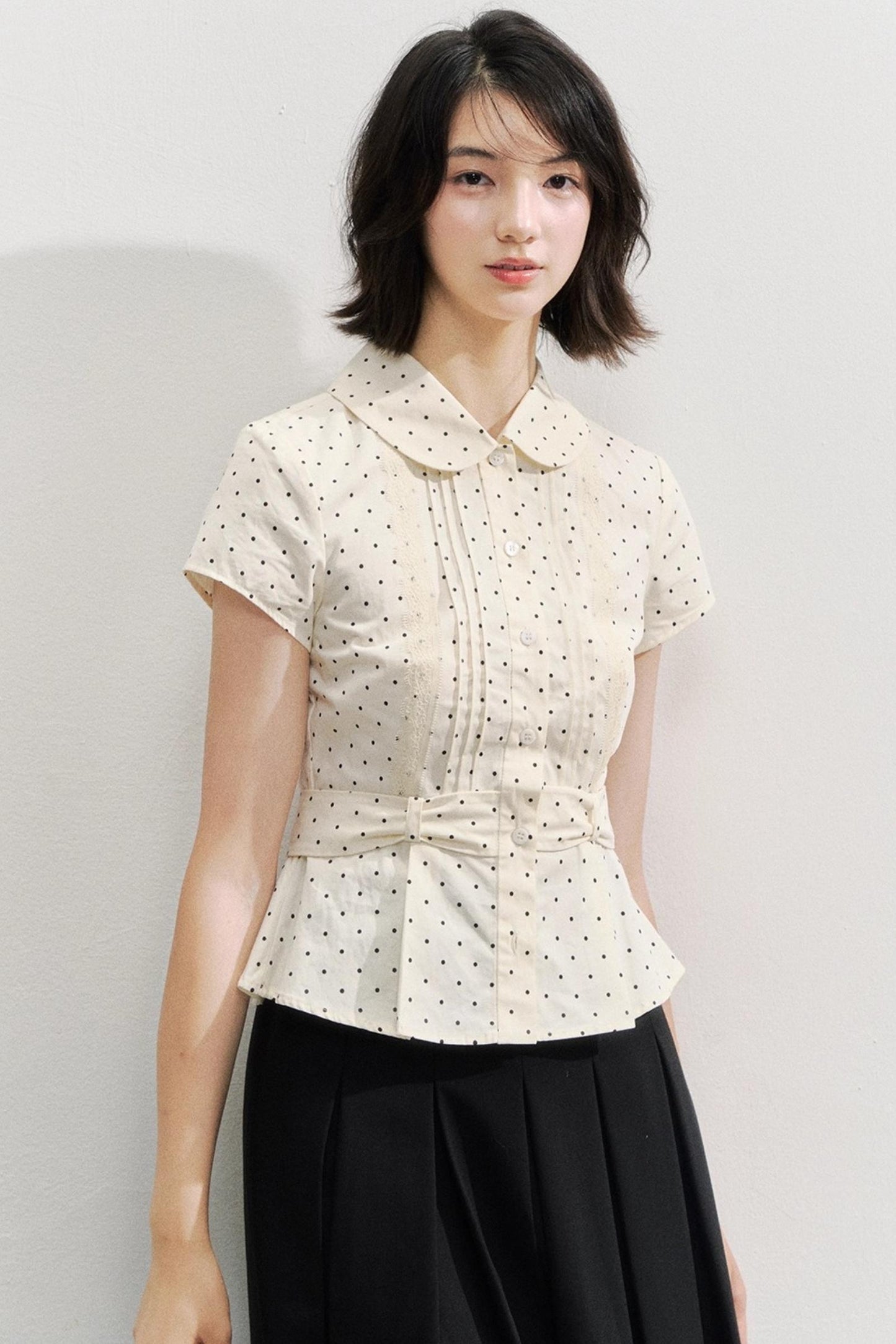 White Polka Dot Shirt