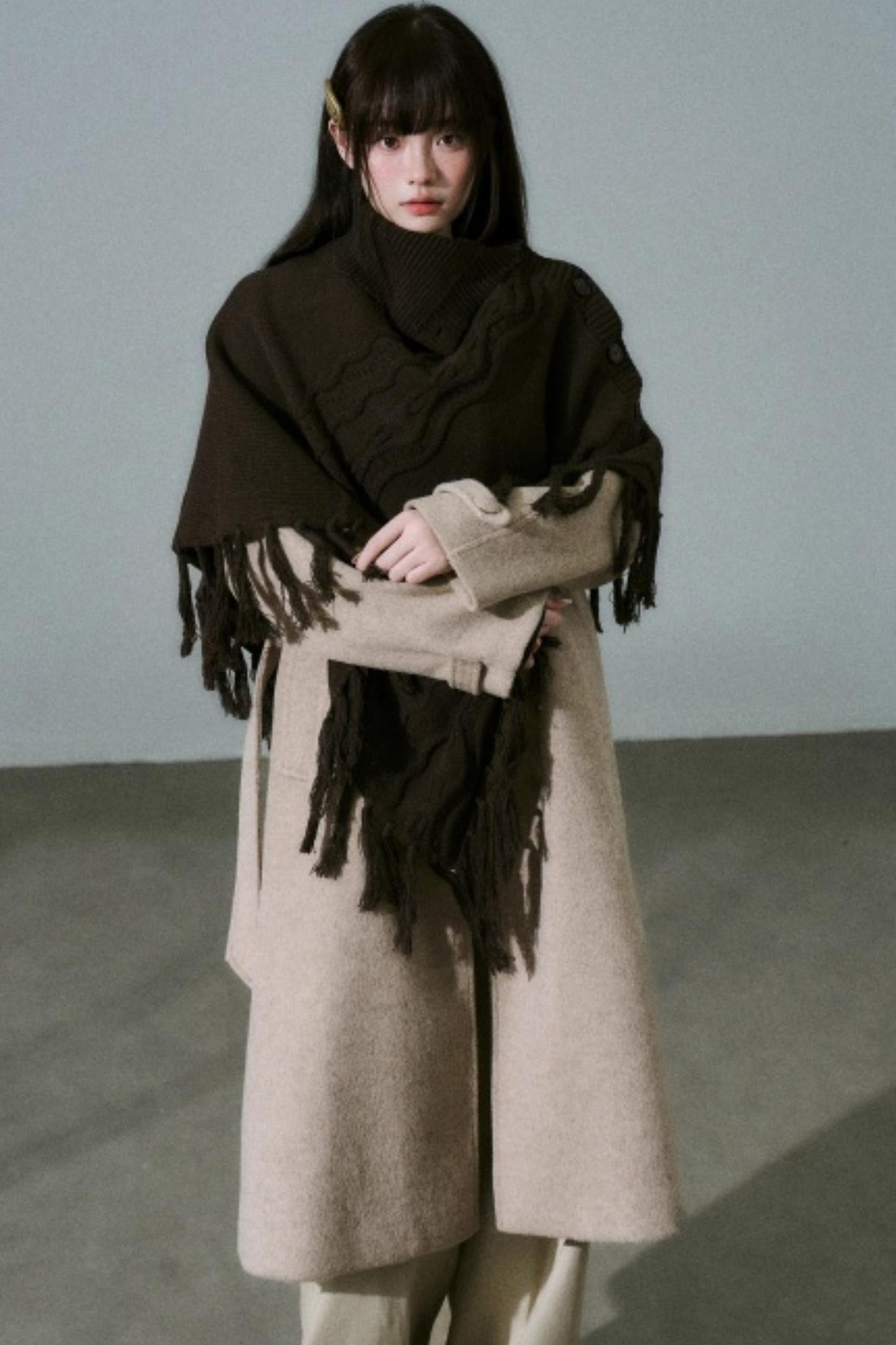 Lost Forest Wool Shawl Cape