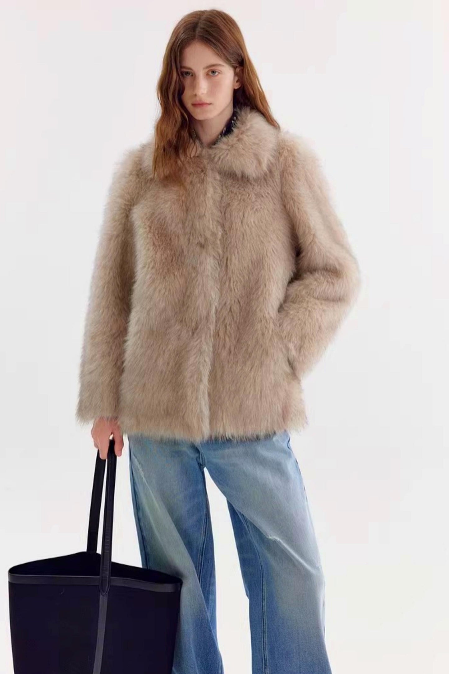 소프트 미스트 인조 퍼 코트