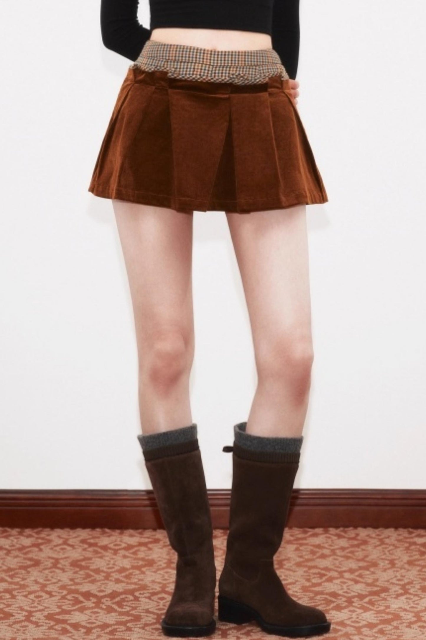 Corduroy Cardigan Suit Top Set-Up