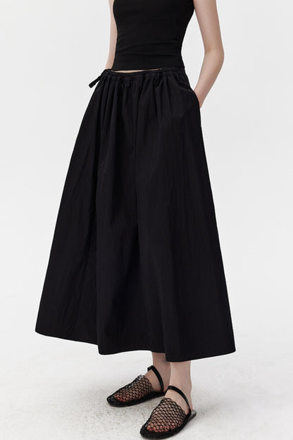 Black A-Line Umbrella Skirt