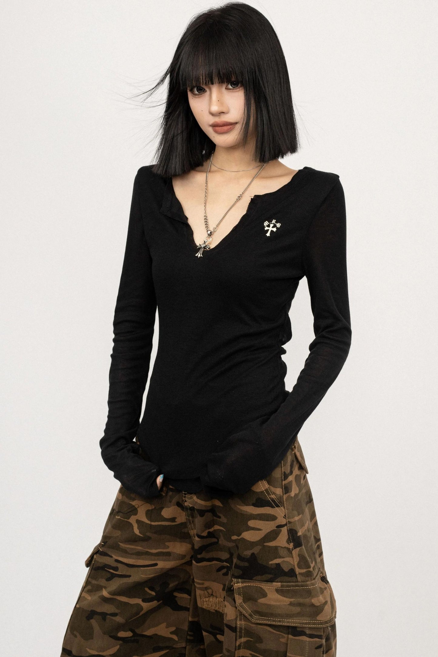 Spice Girl Black Long Sleeve Shirt