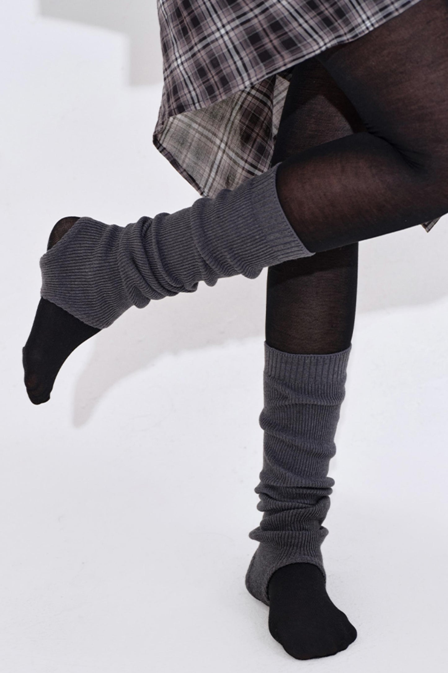 Layered Knit Leg Warmers Socks