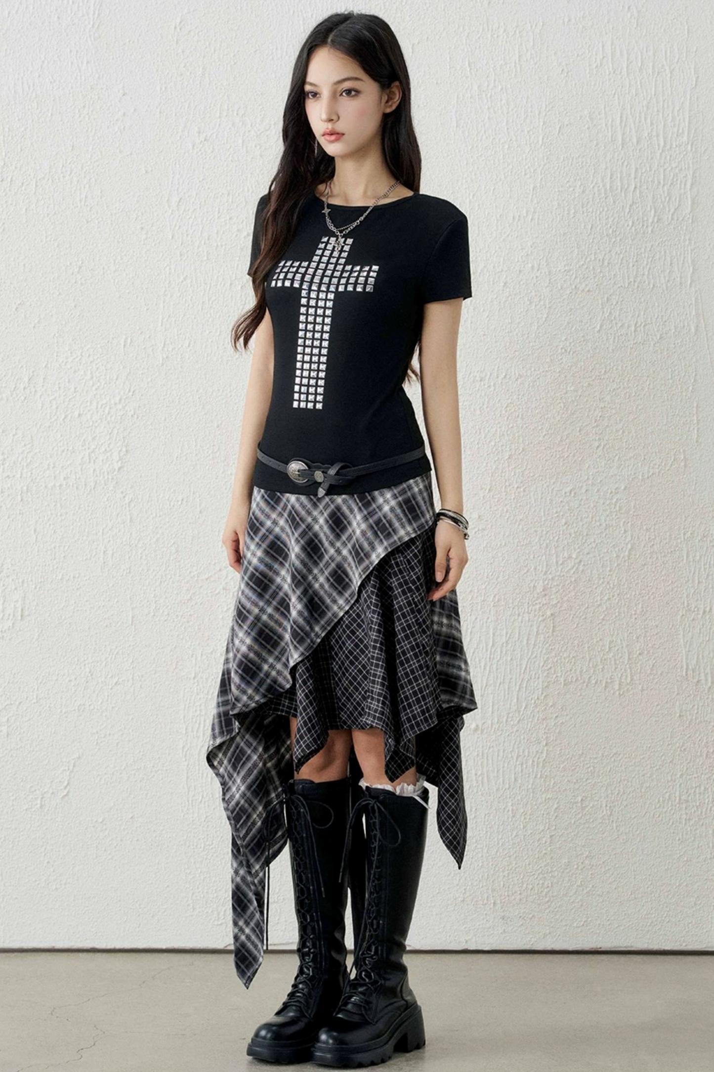 Ghost Girl Cross Pattern Top