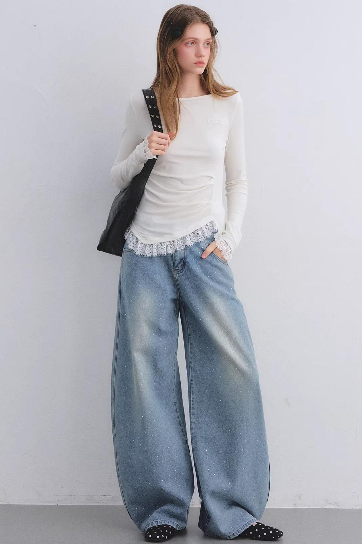 Rhinestone Blue Scimitar Pants