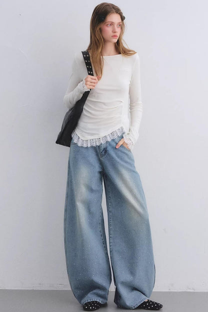 Rhinestone Blue Scimitar Pants