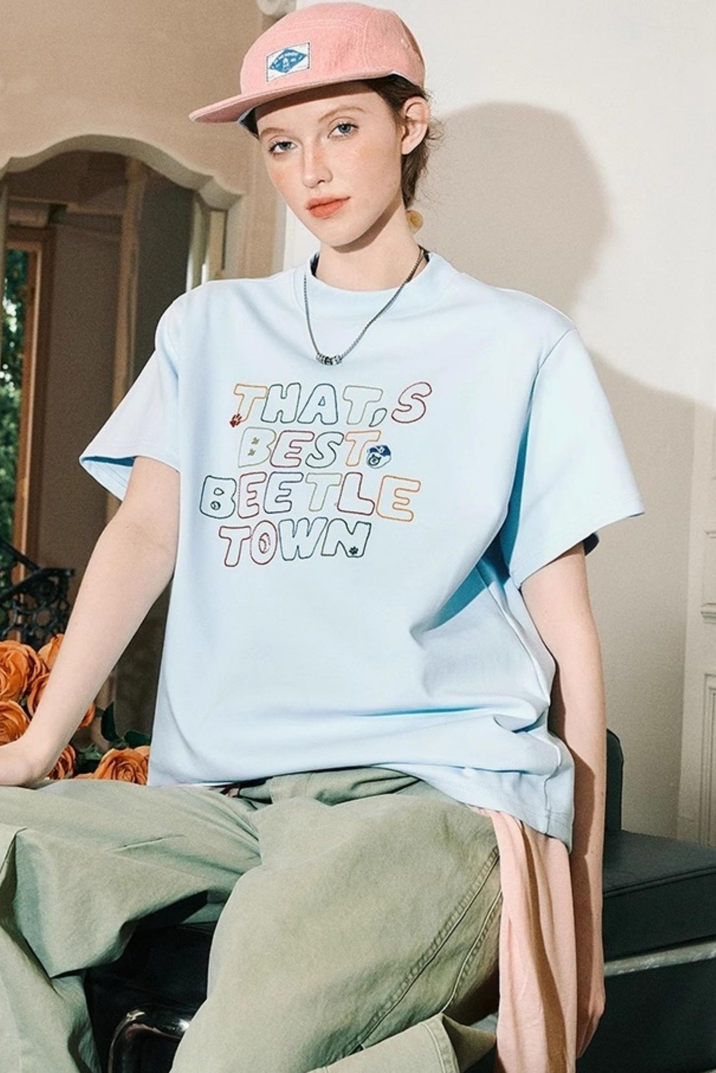 Vibrant High Neck Tee