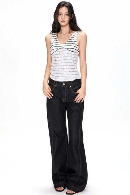 Chic Striped Lace Camisole