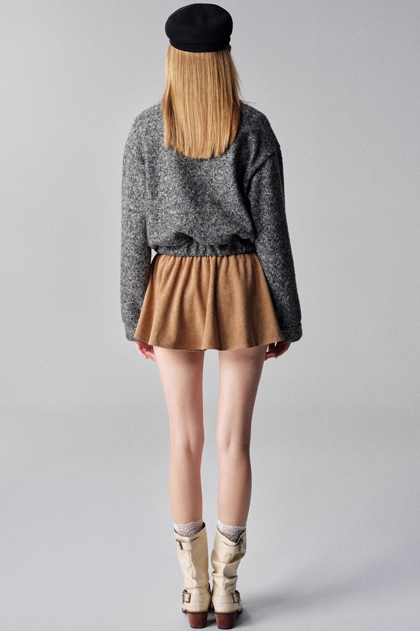 Diamond Galaxy Knitted V-Neck Top