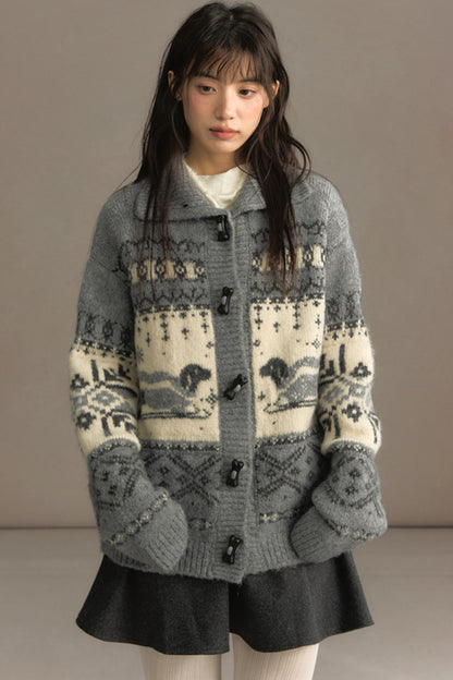 Vintage Lapel Cardigan