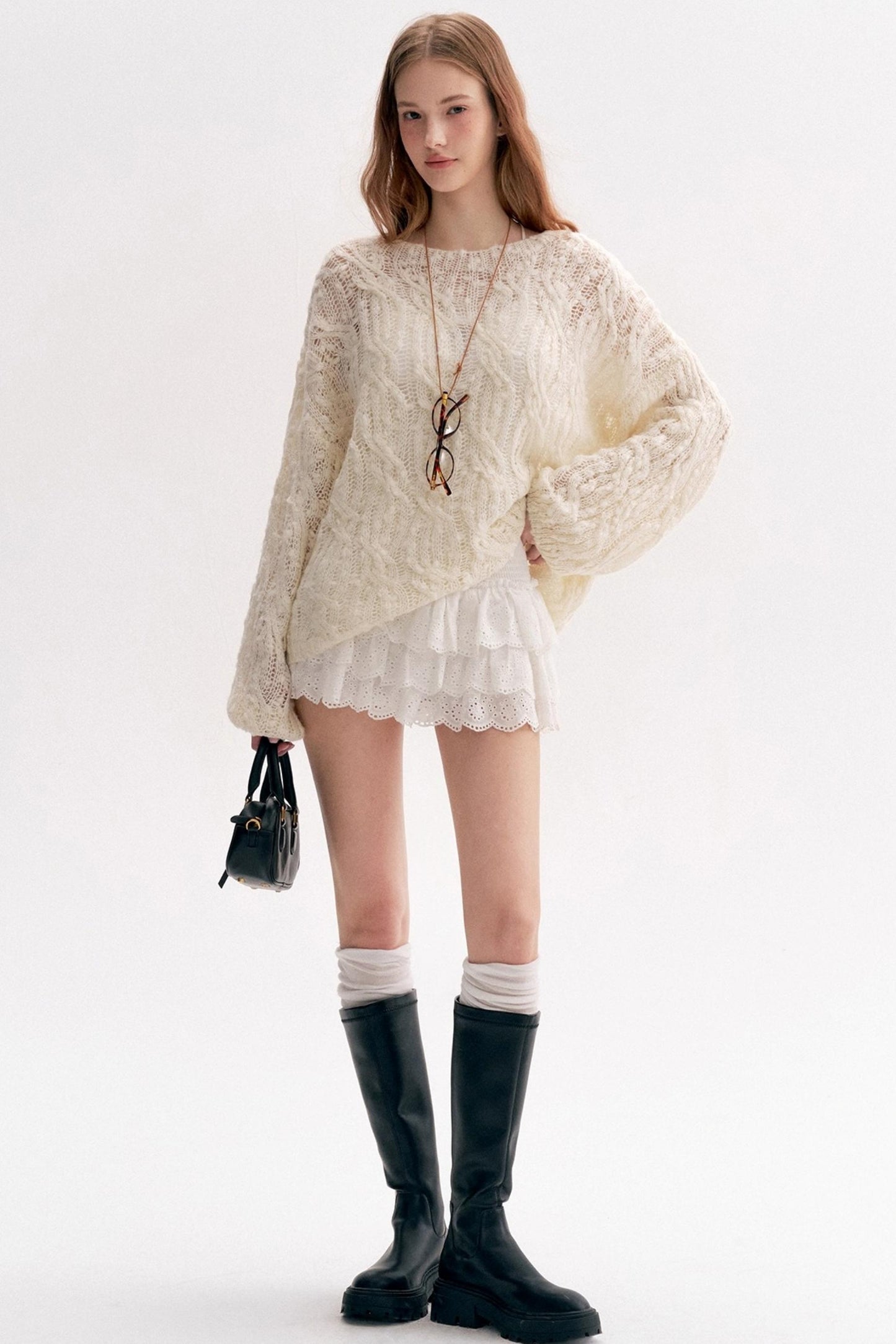 Wool Texture Lazy Loose Sweater