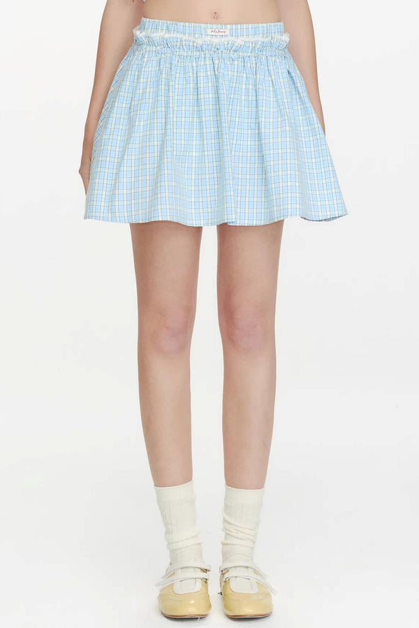 Woven Track Lace Midi Skirt