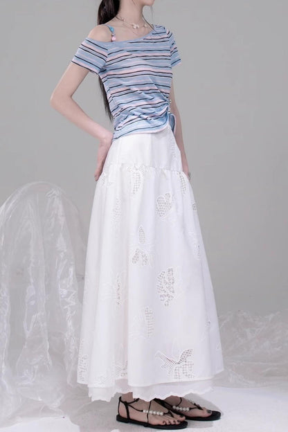 Twisted Stripe Raglan Tee