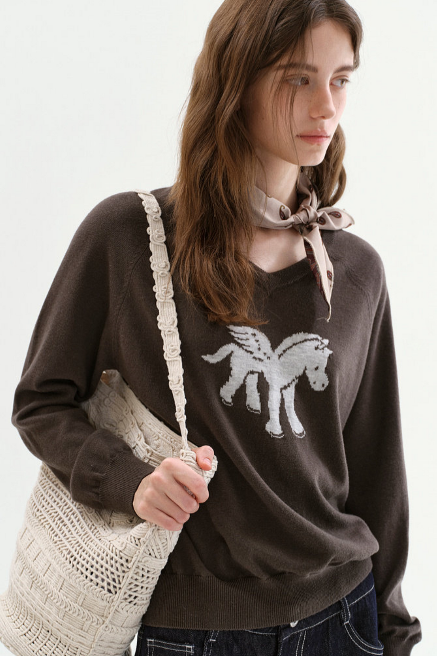 Pegasus Jacquard Knit Top