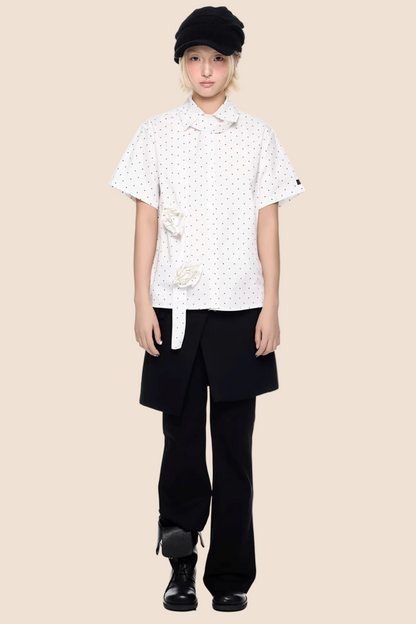 French Design Polka Dot Blouse