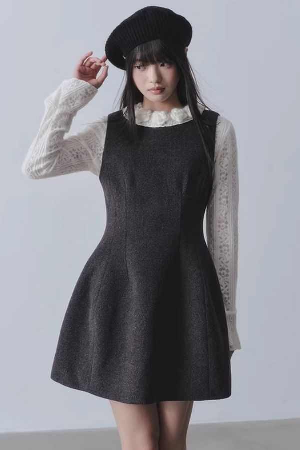 Hepburn Woolen A-Line Dress