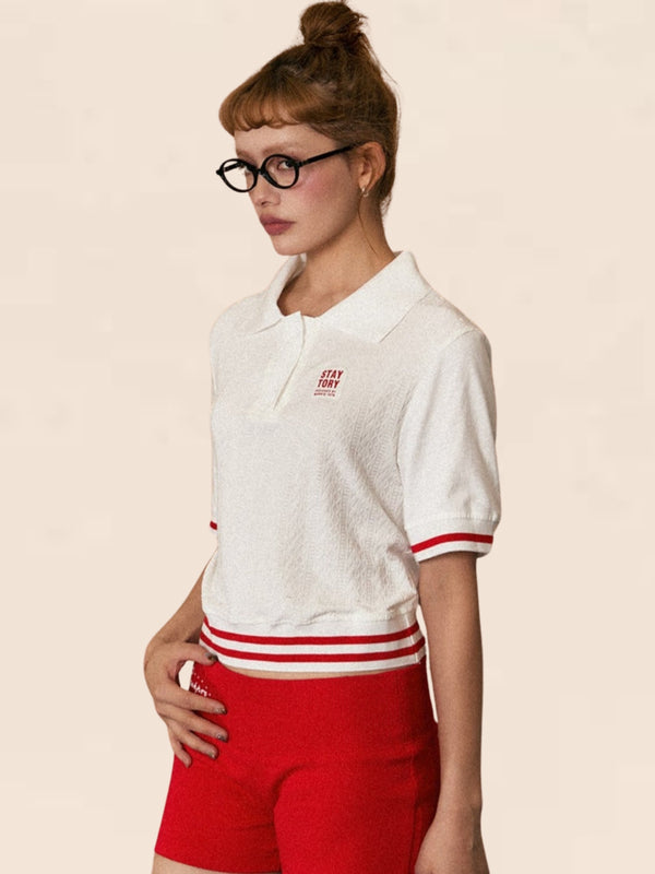 Retro Lapel Polo Shirt