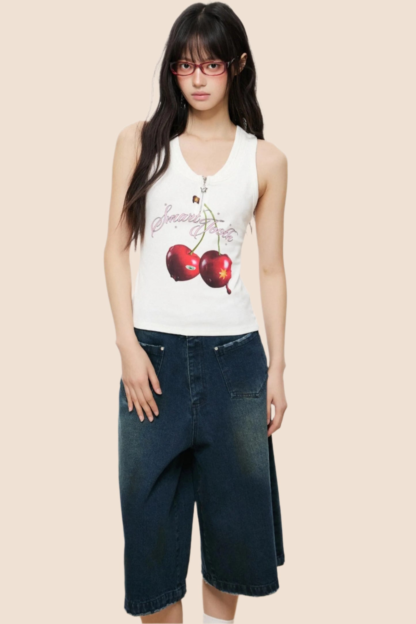 Cherry Blossom Sleeveless Top